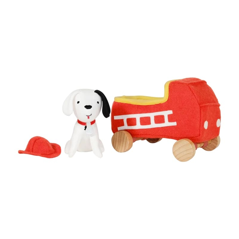 Текстильная игрушка Olli Ella "Пожарный Holdie Dog-Go Chief", красная